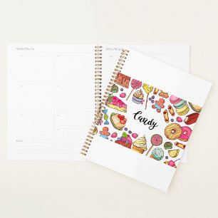 Agenda Doodles Doce Doce Doce Doce Doce Padrão