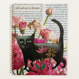Agenda Dormir para Sonhar Flores Rosa Quentes de Gato Pre