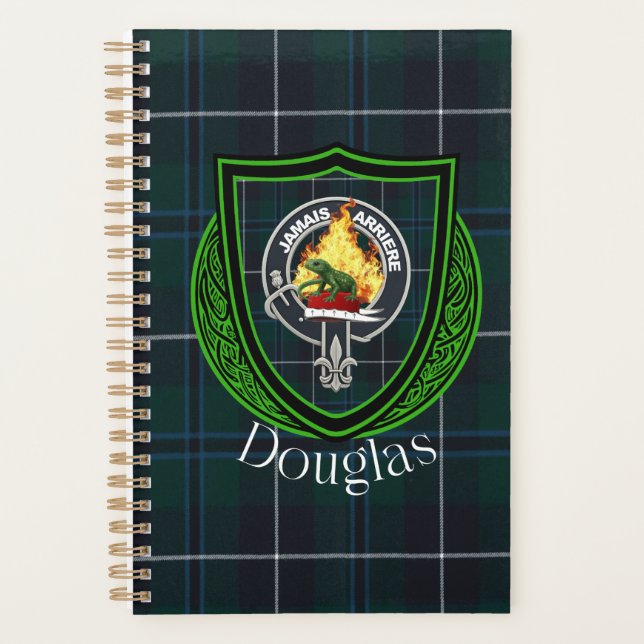 Agenda Douglas Scottish Clan Tartan & Crest (Frente)