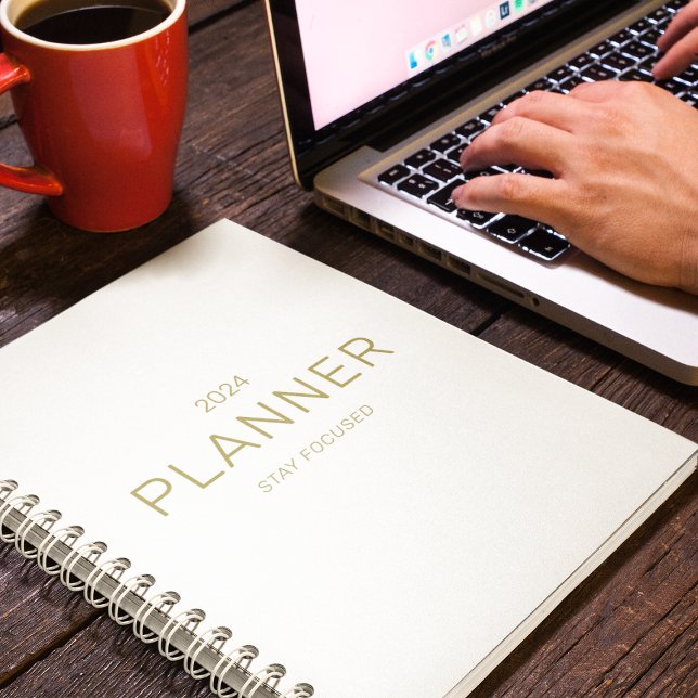 Agenda Dourada profissional e cotação branca 2024 (Criador carregado)