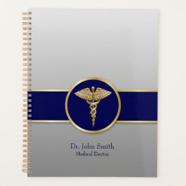 Agenda Dourado Caduceus Blue Professional