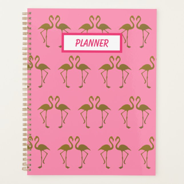 Agenda Dourado Flamingo (Frente)