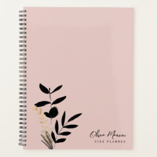 Agenda Dourado preto-azul-terra
