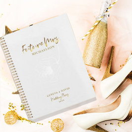 Agenda Dourado Script Future Sra. Wedding Planner