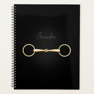 Agenda Dourado Snaffle Bit Personalizado Equestre Elegant