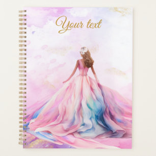 Agenda Doze Anos Rosa e Dourado