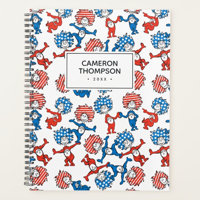 Agenda Dr. Seuss | Coisa Uma Coisa Dois Padrões de Bandei (Frente)