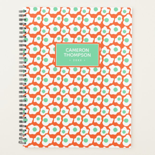 Agenda Dr. Seuss | Ovos Verdes e Ícone De Pressão (Frente)