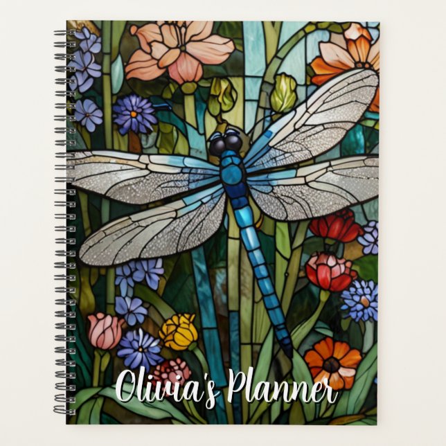 Agenda Dragonfly art boho floral botânico (Frente)