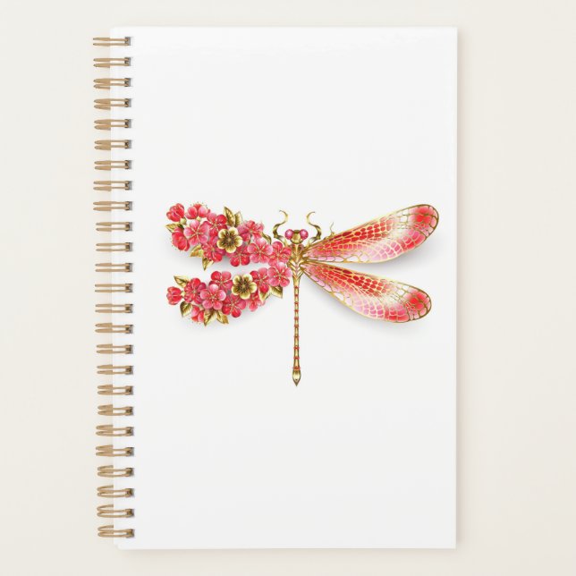 Agenda Dragonfly com joalheria sakura (Frente)
