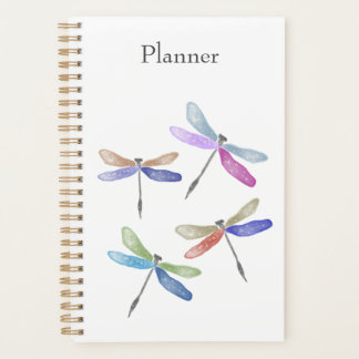 Agenda Dragonfly Watercolor Annual Planner 