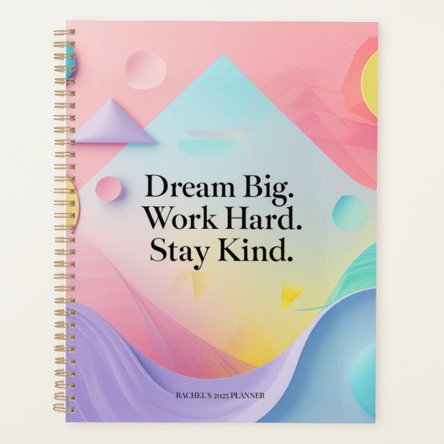 Agenda Dream Big Motivational Notebook – Inspirational Qu (Frente)