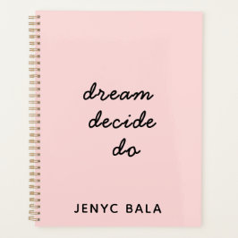Agenda Dream Plan Do Blush Pink Design