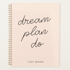 Agenda Dream Plan Do | Script de Na moda moderno, cor-de-