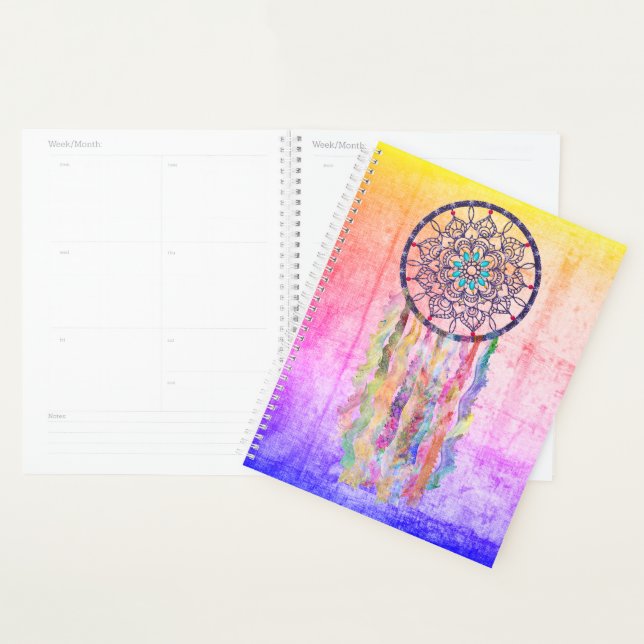 Agenda Dreamcatcher | Lace e Miçanga Boho Grunge (Exibição)