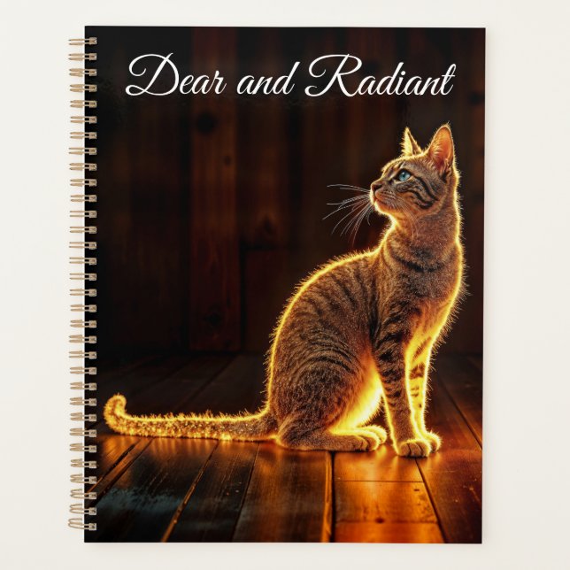Agenda Dreamine feline gold cat retrata lindos animais de (Frente)