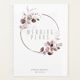Agenda Dreamy Foliage Wedding Burgundy ID817