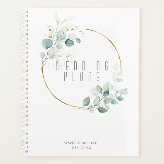 Agenda Dreamy Greenery Wedding Green/Blue ID817 (Frente)