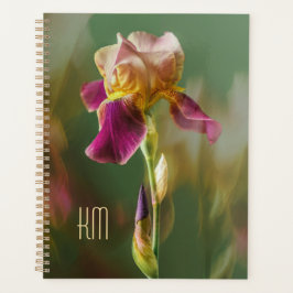 Agenda Dreamy Iris Floral photo art with monogram (Large)