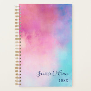 Agenda Dreamy Pastel Abstrato adicione seu nome