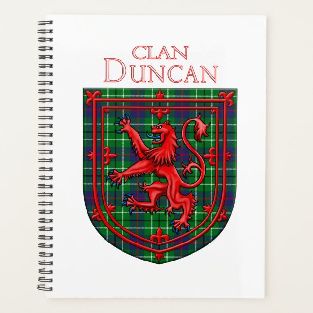 Agenda Duncan Tartan Scottish Xadrez Lion Rampant (Frente)