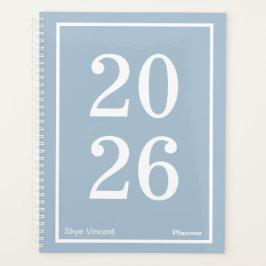 Agenda Dusty Blue Big Year Large Planner