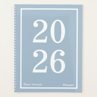 Agenda Dusty Blue Big Year Large Planner