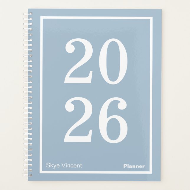 Agenda Dusty Blue Big Year Large Planner (Frente)