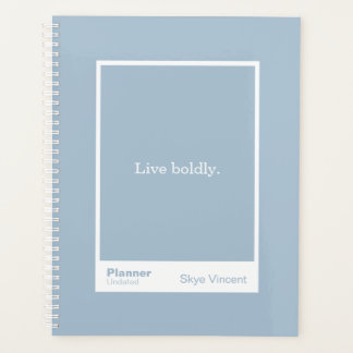 Agenda Dusty Blue Block Quote Large Planner