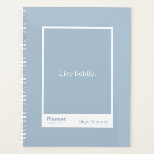 Agenda Dusty Blue Block Quote Large Planner (Frente)