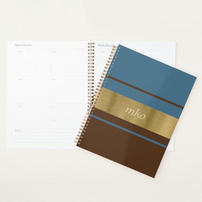 Agenda Dusty Blue e Brown (Exibição)