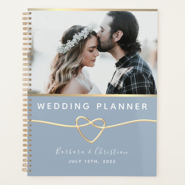 Agenda Dusty Blue Photo Wedding (Frente)