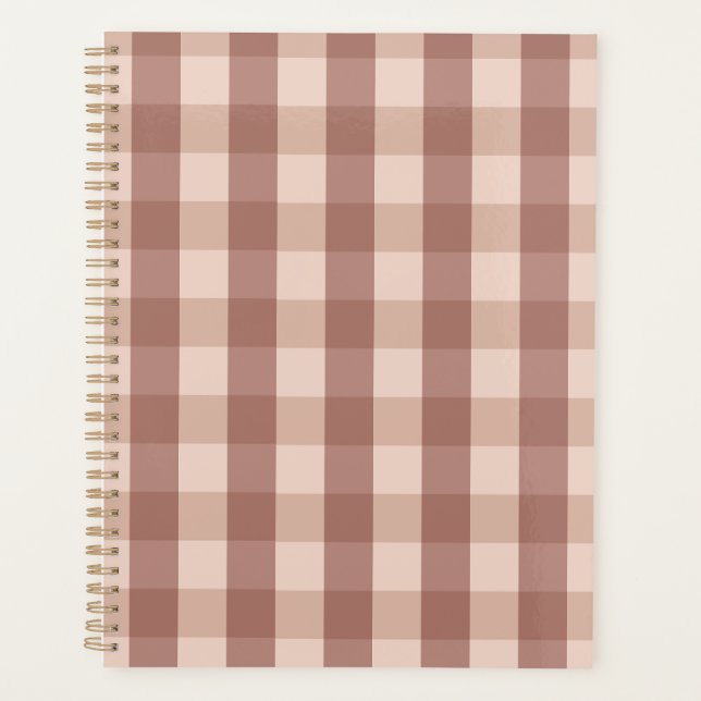 Agenda Dusty Pink Gingham Checkered (Frente)