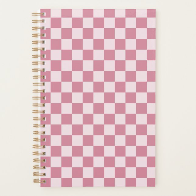 Agenda Dusty rose checkerboard pattern (Frente)