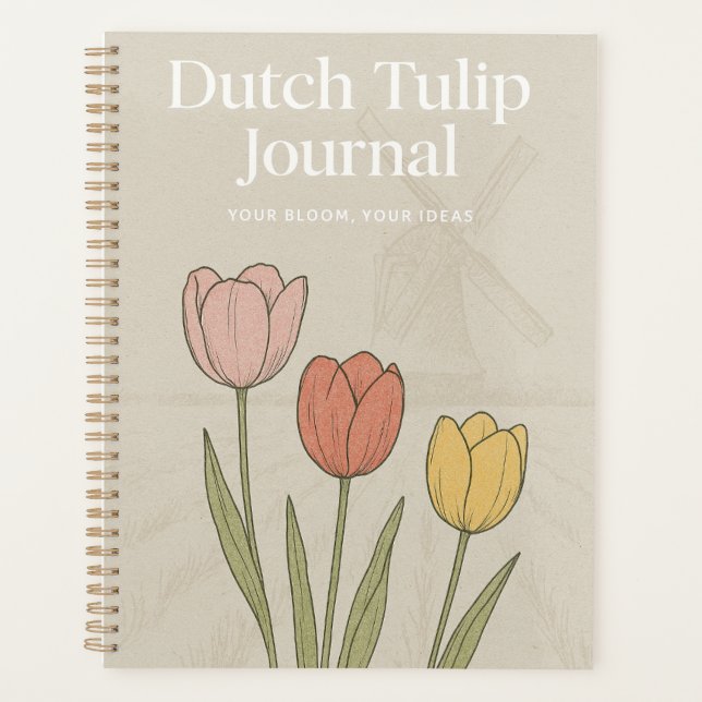 Agenda Dutch Tulip Journal: Nature-Inspired Notebook  (Frente)