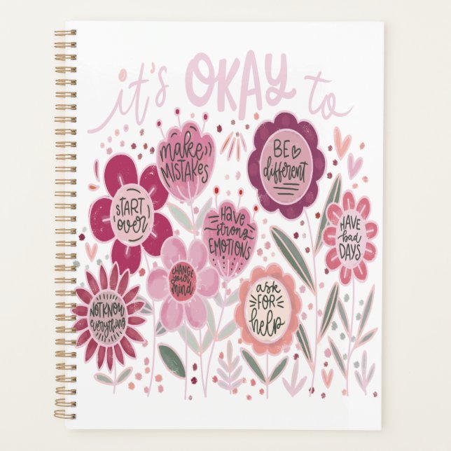 Agenda É Okay Ser Boho Floral (Frente)