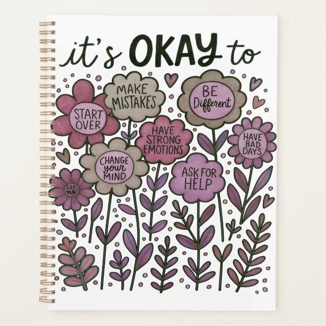 Agenda É Okay Ser Floral Boho (Frente)