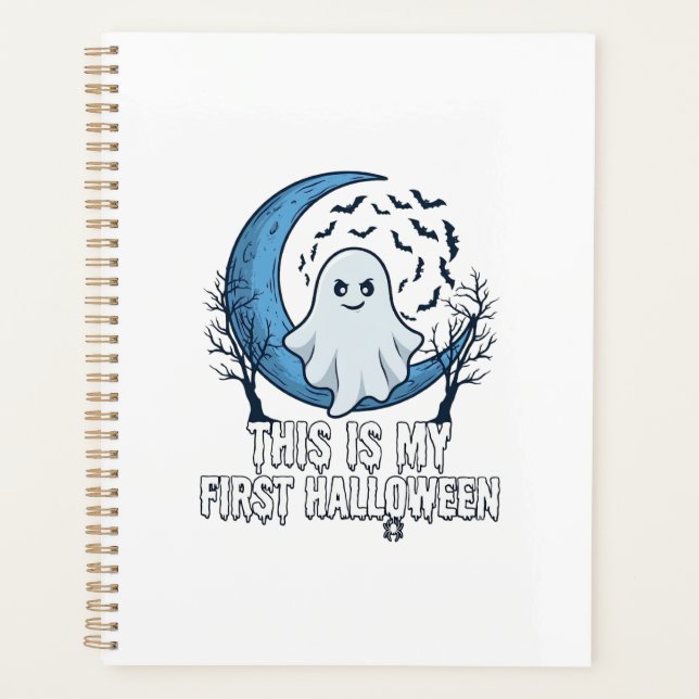 Agenda É Primeiro Fantasma do Halloween Lua Crescente Mor (Frente)