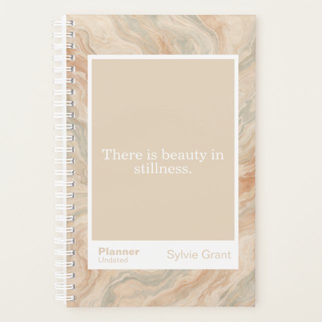 Agenda Earth Tone Marble Block Quote | Fully Customizable (Frente)