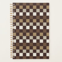 Earthy minerals checkerboard pattern