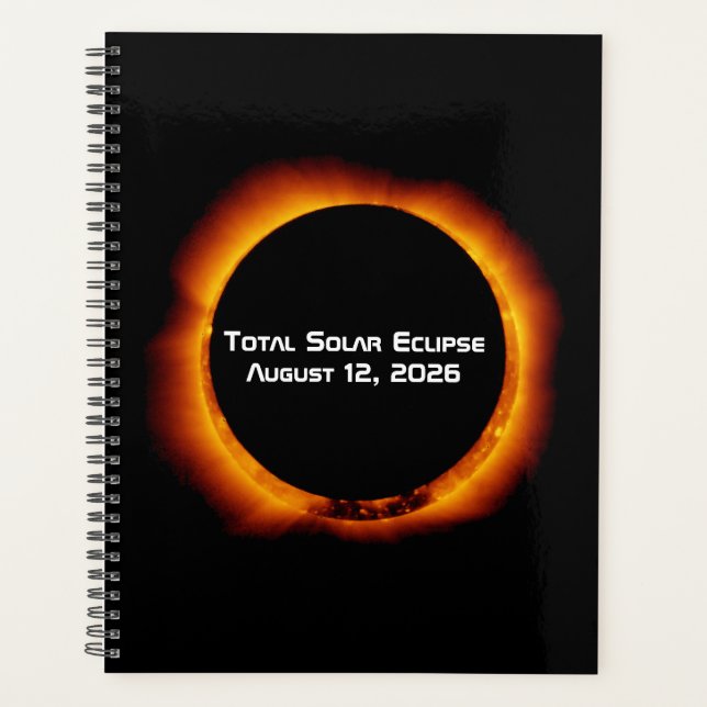 Agenda Eclipse Total do Sol de 2026 (Frente)
