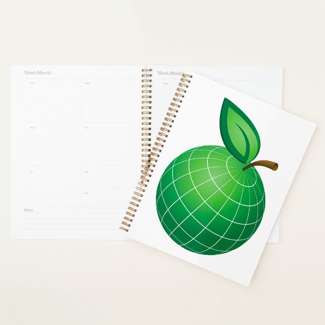 Agenda Eco Globe Fruta Terra Esfera Folha Verde (Criador carregado)