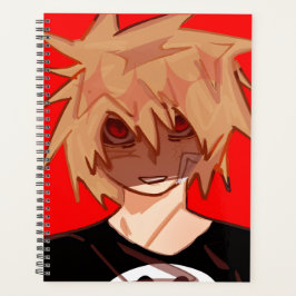 Agenda Edgy Anime Boy Grunge Aesthetic Weekly Planner