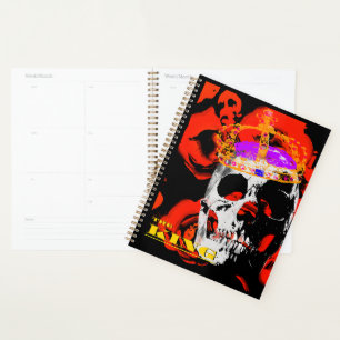 Agenda Edgy King Skull Crown n' Rosas