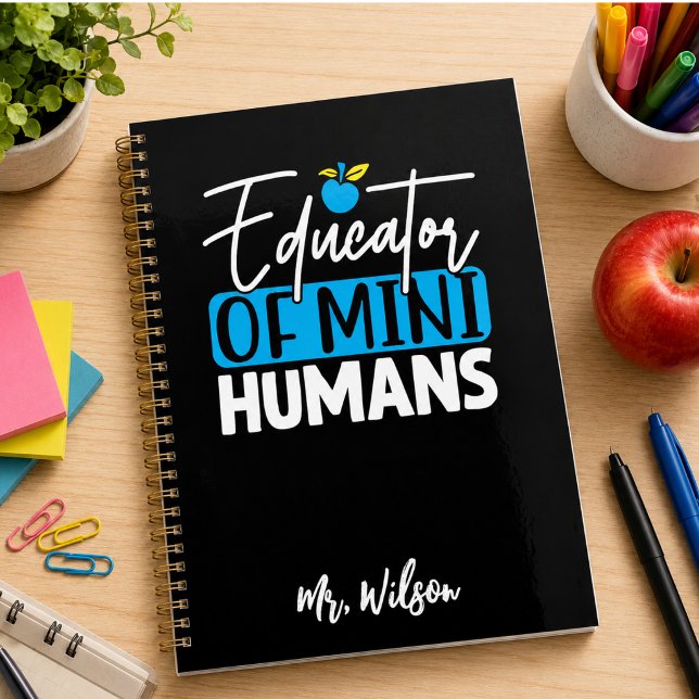 Agenda Educadora de Pequenos Humanos Caderno – Professor  (Educator of Mini Humans Notebook – Funny Teacher)