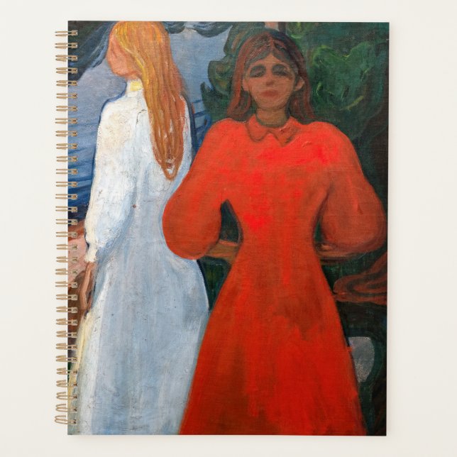Agenda Edvard Munch - Vermelho e Branco (Frente)