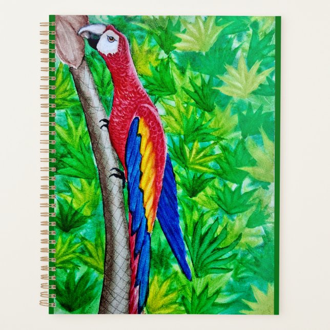 Agenda Ei, tem uma arara escarlate naquela árvore! (Frente)