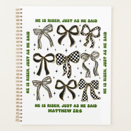 Agenda Ele é Risen Cross Páscoa Croquette Arco