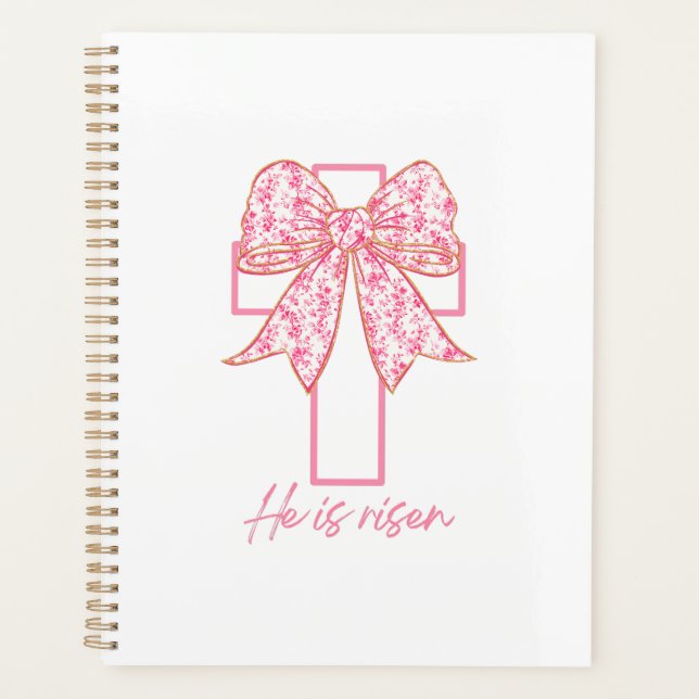 Agenda Ele É Risen Páscoa Floral Arco (Frente)