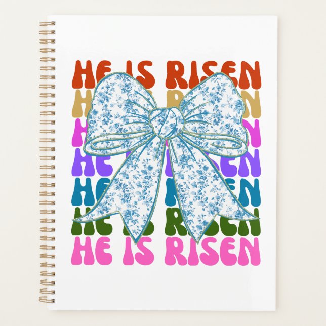 Agenda Ele É Risen Páscoa Floral Arco (Frente)